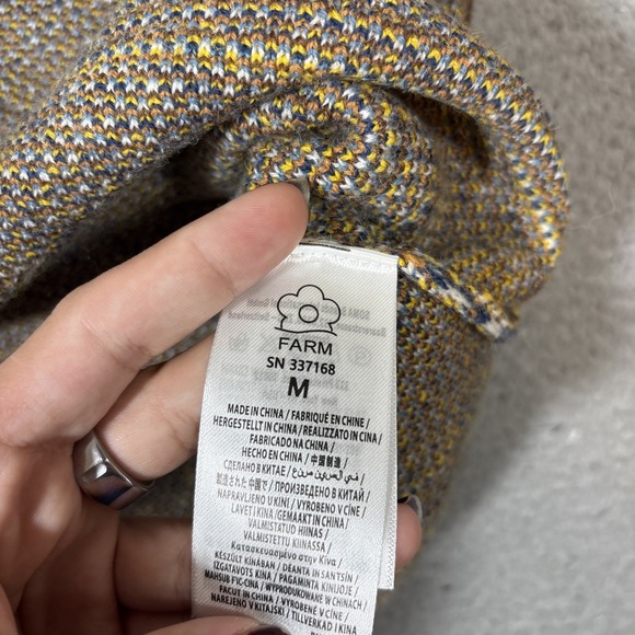 NWT Farm Rio Nuuly Womens Sz M Skirt Brown/Multi Toucan Scarf Knit Floral Mini - Picture 5 of 10